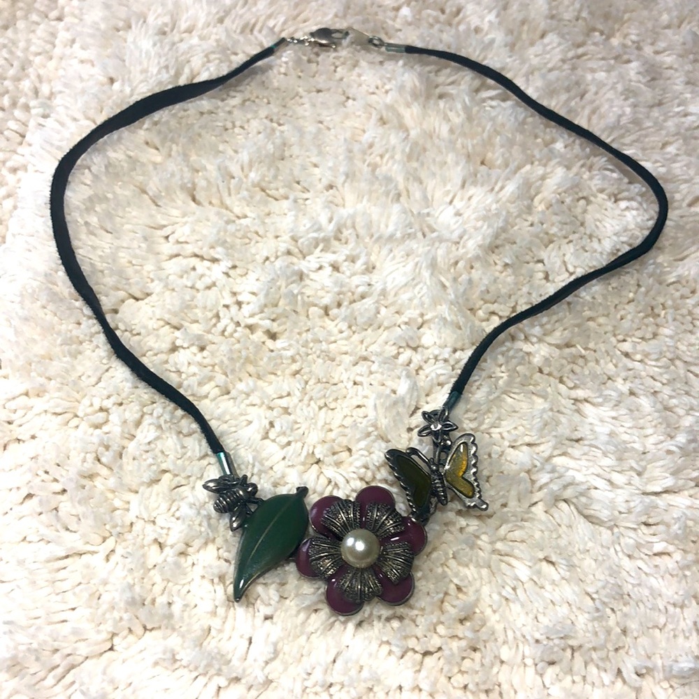 Metal charm necklace